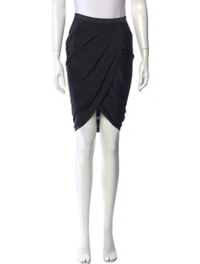 Pre-owned Alexander Wang Pleated Accents Mini Skirt In Black