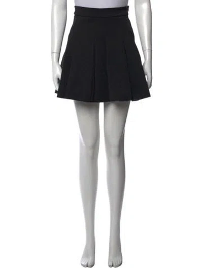 Pre-owned Alexander Wang Pleated Accents Mini Skirt In Black