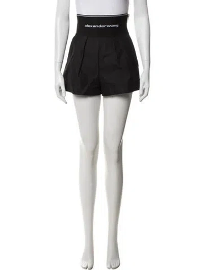 Pre-owned Alexander Wang Pleated Accents Mini Skirt In Black