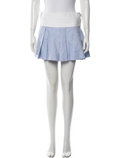 Pre-owned Alexander Wang Pleated Accents Mini Skirt In Blue