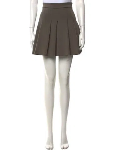 Pre-owned Alexander Wang Pleated Accents Mini Skirt In Green