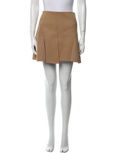 Pre-owned Alexander Wang Pleated Accents Mini Skirt In Neutral
