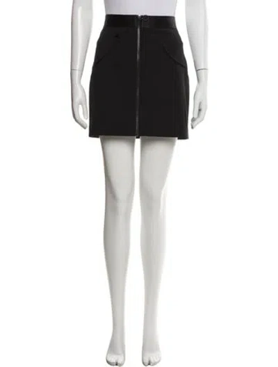 Pre-owned Alexander Wang Pleated Accents Mini Skirt W/ Tags In Black