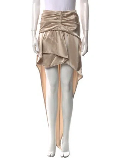 Pre-owned Alexander Wang Pleated Accents Mini Skirt W/ Tags In Neutral