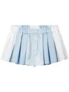 Alexander Wang Pleated Boxer Short In Blue