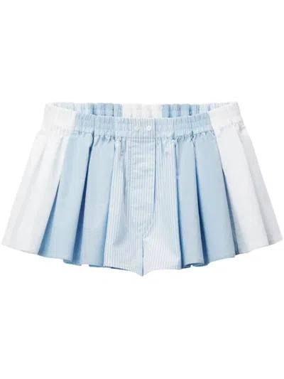 Alexander Wang Pleated Boxer Short Clothing In Blue