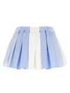 Alexander Wang Prestyled Pleated Boxer Romper Jumpsuit In Azure