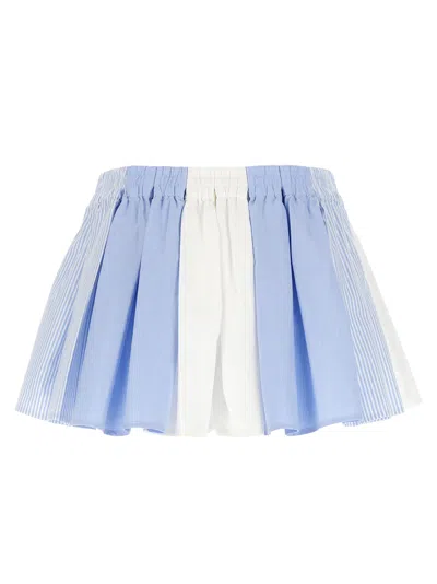 Alexander Wang Pleated Boxer Short In Blue