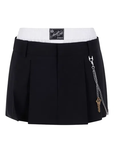 Alexander Wang Pleated Chain-detail Mini Skirt