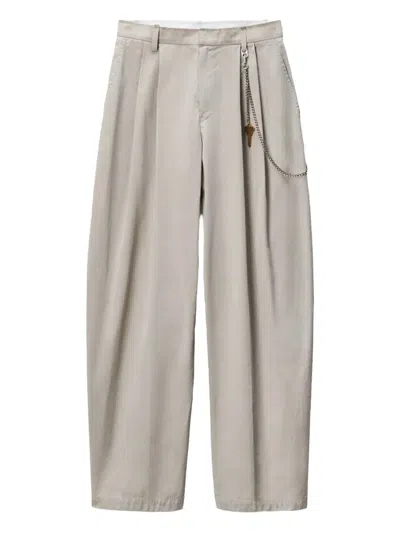 ALEXANDER WANG PLEATED CHAIN-DETAIL TROUSERS