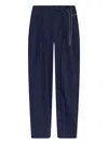 Alexander Wang Pleated Chain-detail Trousers In Blue