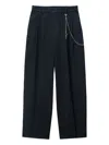 Alexander Wang Pleated-details Chain-detail Trousers In Blue