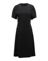 Alexander Wang Pleated Dress In Black Crepe-satin In Black