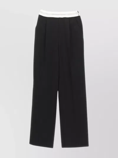 Alexander Wang Pleated High Waisted Trouser In Black