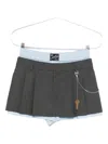 Alexander Wang Pleated Key-chain Shorts
