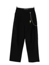 Alexander Wang Pleated Key-chain Trousers In Black