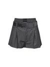 Alexander Wang Pleated Short With Boxer Grey Pinstripe In Grey