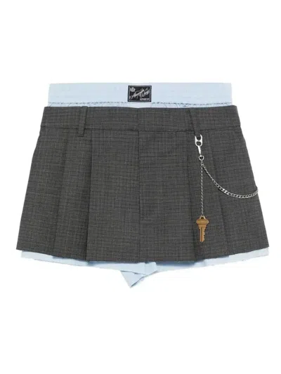 Alexander Wang Pleated Shorts In Black