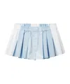 Alexander Wang Playful Striped And Solid Boxer-style Shorts In White