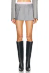 Alexander Wang Layered Pleated Skort In Light Heather Grey