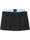 Alexander Wang Layered Pleated Skort In Black
