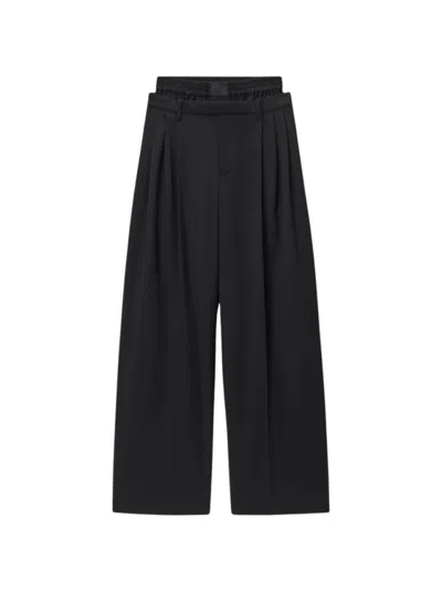 Alexander Wang Pleated Trouser With Boxer Black