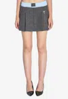 Alexander Wang Pleated Wool Blend Mini Skirt