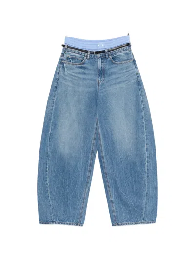 Alexander Wang Pocket Belted Jeans In Blue