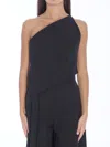 Alexander Wang Pointed Hem Top In Gray