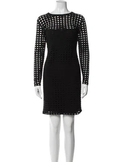 Pre-owned Alexander Wang Polka Dot Print Mini Dress In Black