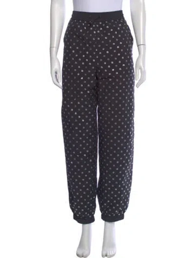 Pre-owned Alexander Wang Polka Dot Print Straight Leg Pants In Gray