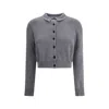 Alexander Wang Women Polo Cardigan Crop In Gray