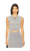 Alexander Wang Grey Cotton-blend Chenille Miniskirt In Gray