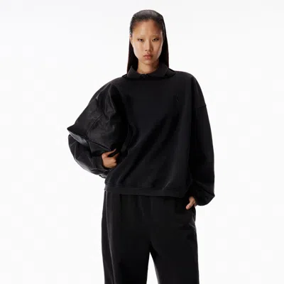 Alexander Wang Polo Dickie Sweatshirt In Black