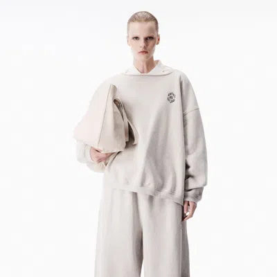 Alexander Wang Polo Dickie Sweatshirt In White