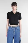 Alexander Wang Black Short Sleeves Polo In Black