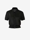 Alexander Wang Polo Knitted Cardigan In Black