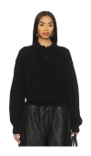 Alexander Wang Polo With Knit Logo Patch In Black
