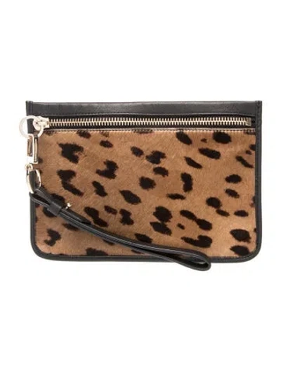 Pre-owned Alexander Wang Ponyhair Clutch In Black