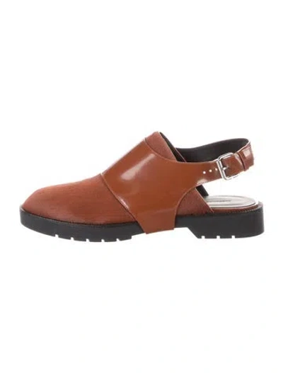 Pre-owned Alexander Wang Ponyhair Flats In Brown