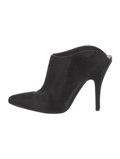 Pre-owned Alexander Wang Ponyhair Mules In Black