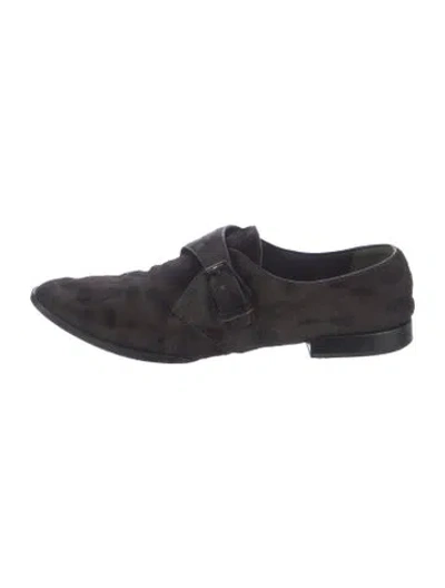 Pre-owned Alexander Wang Ponyhair Oxfords In Black