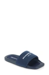 Alexander Wang Logo Slide Sandals In Blue