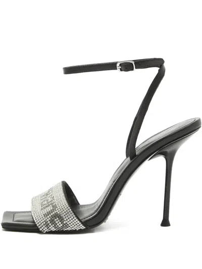 Pre-owned Alexander Wang  100mm Strappy Crystal-embellished Sandals