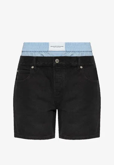 Alexander Wang Black Pre-styled Denim Shorts