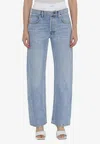 Alexander Wang Pre-styled Boxer Wide-leg Jeans In Blue