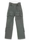 Alexander Wang Olive Green Multi-pocket Casual Pants In Green