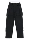 Alexander Wang Black Multi-pocket Casual Pants In Grey