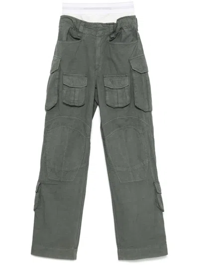 Alexander Wang Pre-styled Brief Waistband Cargo Pants Clothing In Green
