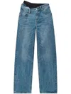 Alexander Wang Asymmetrical Bikini Layer Jeans In Blue